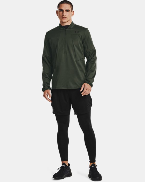 Men's ColdGear® Fleece ½ Zip, Green, pdpMainDesktop image number 2